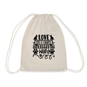 Love is a four-legged word - Drawstring Bag - nature - Front