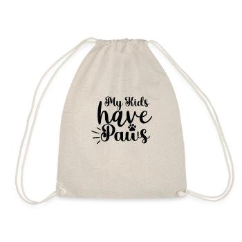 My children have paws - Drawstring Bag - nature - Front