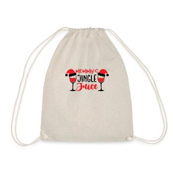 Mommys Jingle Juice Norwegian Pattern - Drawstring Bag - nature - Front