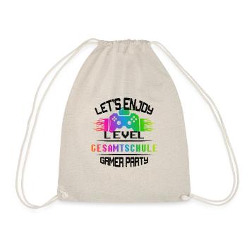 Level GESAMTSCHULE keep calm and game on - Turnbeutel - Natur - Vorne