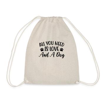 A true friend leaves paws - Drawstring Bag - nature - Front