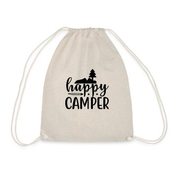 Glückliche Camper Wandershirt - Turnbeutel - Natur - Vorne