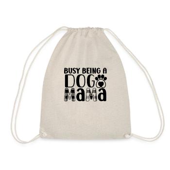 Employed as a dog mom - Drawstring Bag - nature - Front