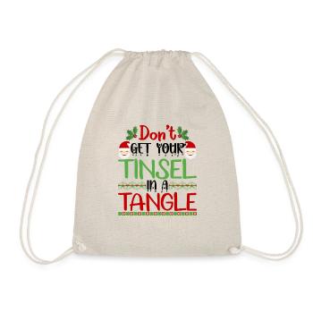 Don't get your tinsel into a tangle - Drawstring Bag - nature - Front