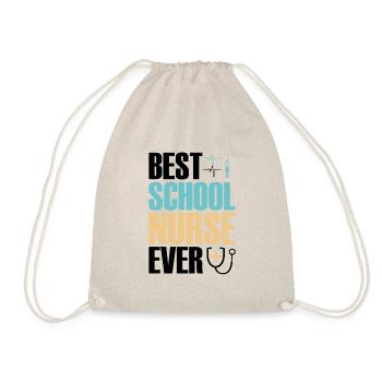 Best School Nurse - Drawstring Bag - nature - Front