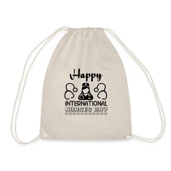 All the best to the internal. Nurses' Day - Drawstring Bag - nature - Front