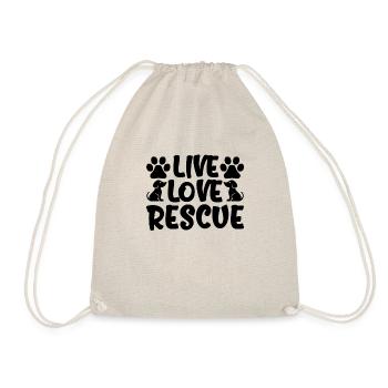 Live Love Rescue - Drawstring Bag - nature - Front