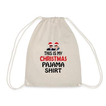 Weihnachten Pyjama Shirt Ugly Christmas - Drawstring Bag - nature - Front