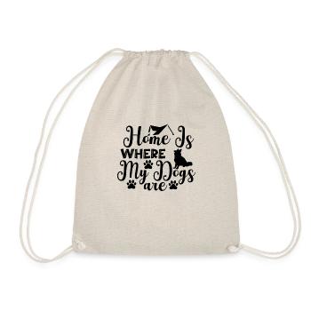 Home is where my dogs are - Drawstring Bag - nature - Front