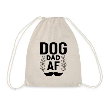 Dog Papa Af - Drawstring Bag - nature - Front