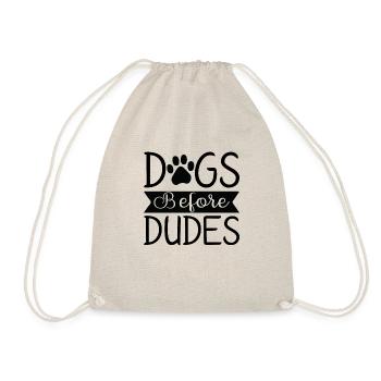 Dogs in front of guys - Drawstring Bag - nature - Front