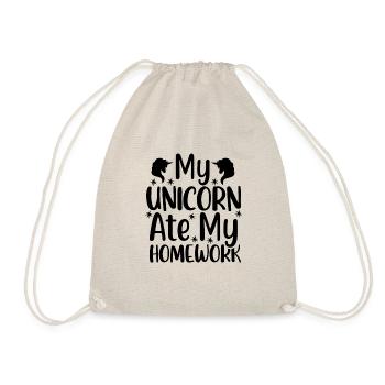 MA LICORNE A MANGÉ MES DEVOIRS - Sac de sport léger - nature - Devant