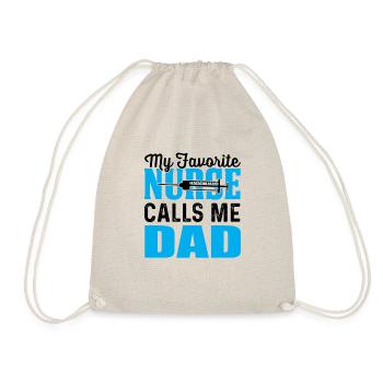 mon infirmière préférée m’appelle papa - Sac de sport léger - nature - Devant