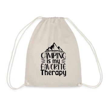 Camping ist meine Lieblingstherapie Wandern - Turnbeutel - Natur - Vorne