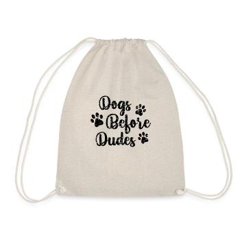 Dogs in front of Dudes - Drawstring Bag - nature - Front