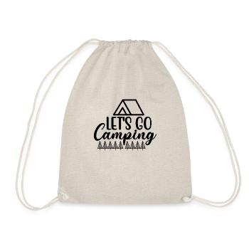 Let's go camping holiday - Drawstring Bag - nature - Front