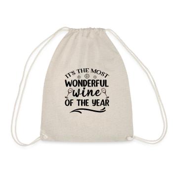 It is the most beautiful wine of the year - Drawstring Bag - nature - Front