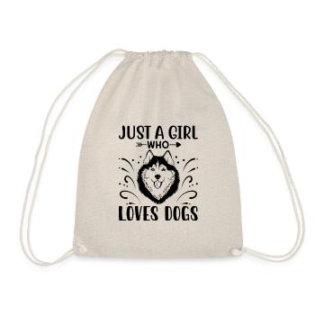 JUSTE UNE FILLE QUI AIME LES CHIENS - Sac de sport léger - nature - Devant