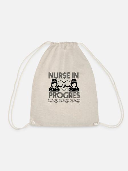 Krankenschwester in Progress - Turnbeutel - Natur