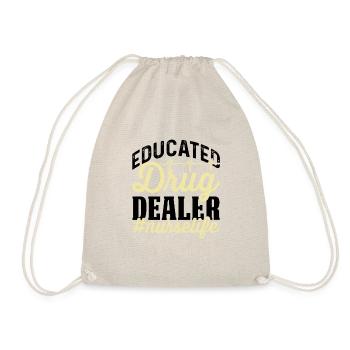 Trained drug dealer #nurselife - Drawstring Bag - nature - Front