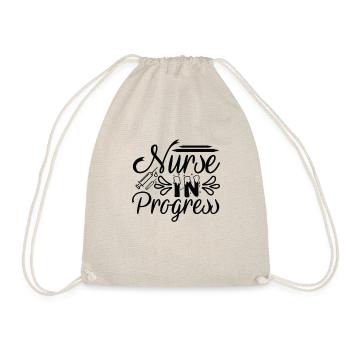 Nurse in Progress - Drawstring Bag - nature - Front