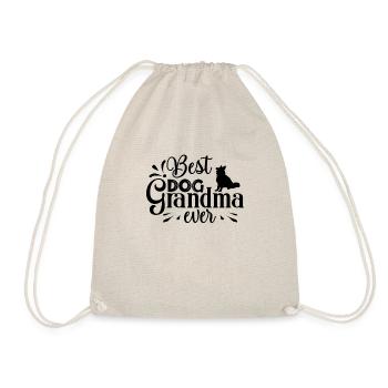 Best Dog Grandma Ever - Drawstring Bag - nature - Front