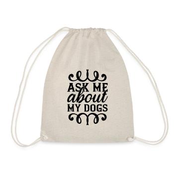 Posez-moi des questions sur mes chiens - Sac de sport léger - nature - Devant