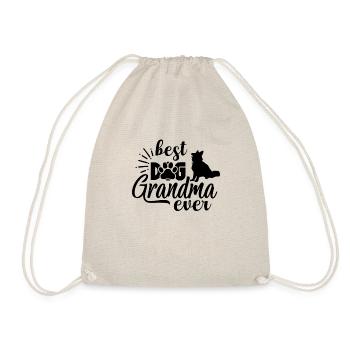 Best Dog Grandma Ever - Drawstring Bag - nature - Front