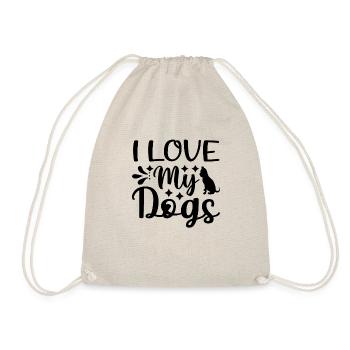 J’aime mes chiens - Sac de sport léger - nature - Devant