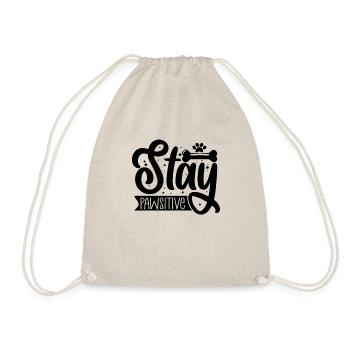 Stay paw friendly - Drawstring Bag - nature - Front