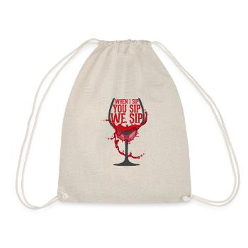 Boire du vin - Sac de sport léger - nature - Devant