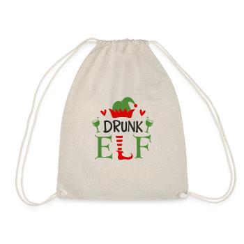 Die betrunkene Elfe Ugly Christmas Sweater - Turnbeutel - Natur - Vorne