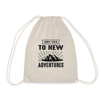 Say yes to new adventures Camping - Drawstring Bag - nature - Front