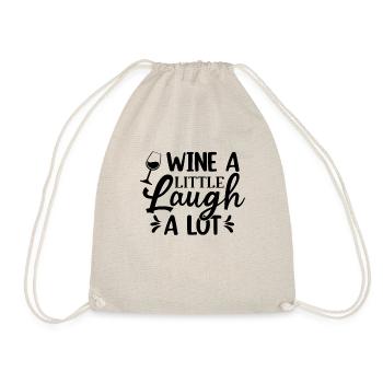 Wein ein wenig lacht viel - Turnbeutel - Natur - Vorne