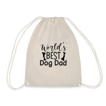 The best dog dad in the world - Drawstring Bag - nature - Front