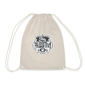 Remain Pawsitive - Drawstring Bag - nature - Front