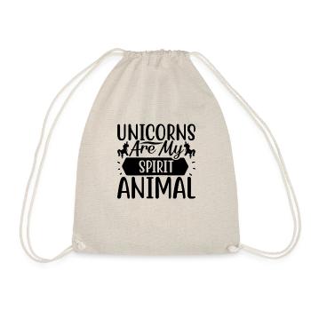 Les licornes sont mon animal spirituel Licorne - Sac de sport léger - nature - Devant