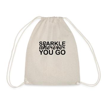 Sparkle wherever you go Unicorn - Drawstring Bag - nature - Front