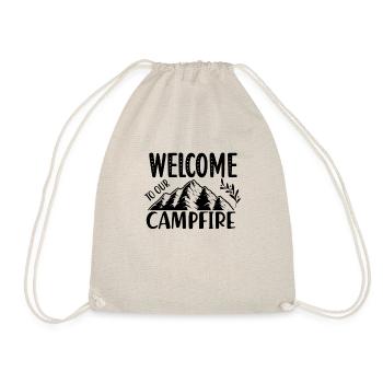 Bienvenue à nos vacances feu de camp - Sac de sport léger - nature - Devant