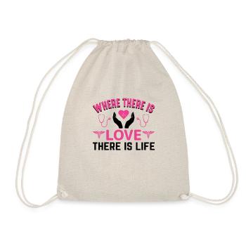 Where there is love, there is also the nurse - Drawstring Bag - nature - Front