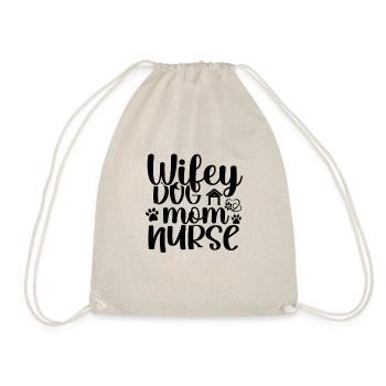 Femme Mère Chien amoureux - Sac de sport léger - nature - Devant