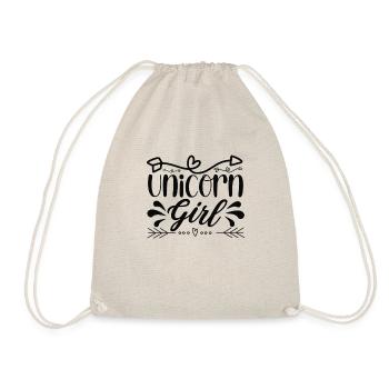 Licorne Fille Licorne - Sac de sport léger - nature - Devant