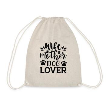 Femme Mère Chien amoureux - Sac de sport léger - nature - Devant