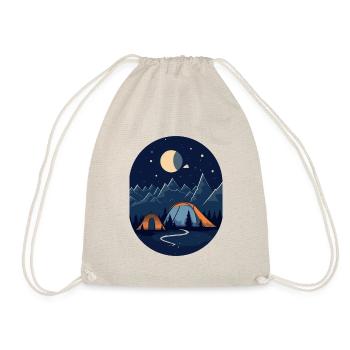Peaceful solitude - camping in modern style - Drawstring Bag - nature - Front