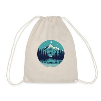 Silent Mountains: Minimalist Nature - Drawstring Bag - nature - Front