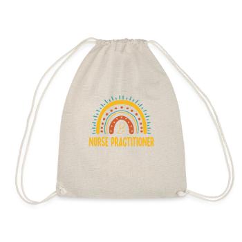 Nurse Practitioner Boho Rainbow - Drawstring Bag - nature - Front