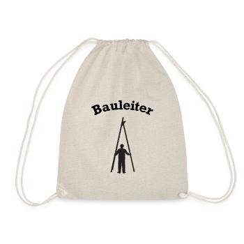 Bauleiter Leiter Wortspiel Bauen Hausbau Baustelle - Turnbeutel - Natur - Vorne