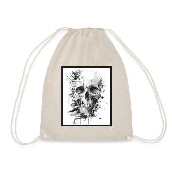 Skull skull abstract art - Drawstring Bag - nature - Front