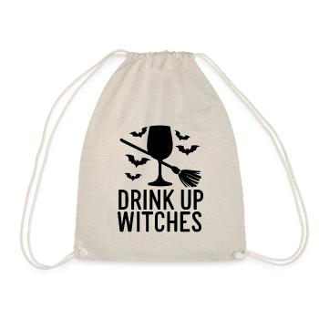 Halloween Witches Saying Drink Up Witches - Drawstring Bag - nature - Front