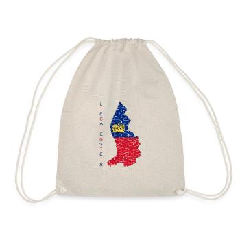 Liechtenstein Karte Flagge Vaduz Design - Turnbeutel - Natur - Vorne